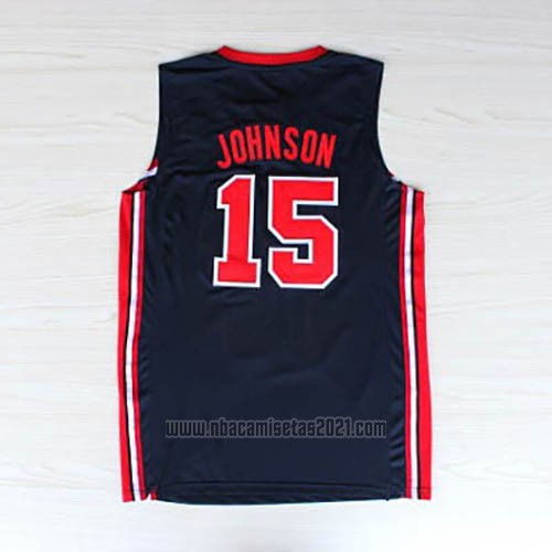 Camiseta USA 1992 Magic Johnson #15 Negro